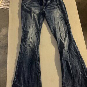 Flamingals Flare Bell Bottom Jeans for Women Raw Hem High Waist